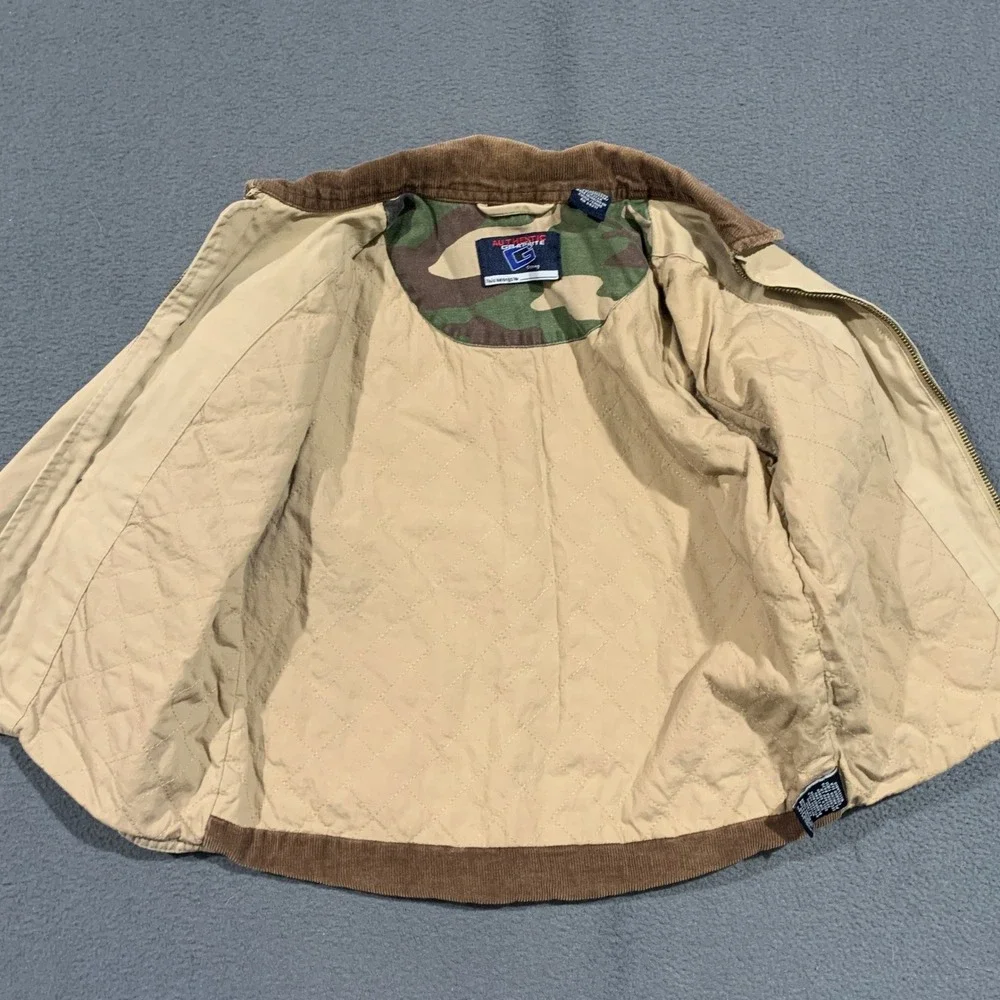 Authentic Graphite Kids Tan Field Jacket Corduroy Collar Barn Coat Size 3T